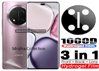 Picture of 3in1 Protector Combo Pack for Honor X9C 5G (Front Hydrogel Screen Protector Poly + Back Hydrogel Poly Protector + 3D Camera Lens Protector)