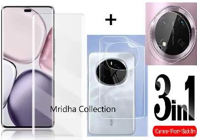 Picture of 3in1 Protector Combo Pack for Honor X9C 5G (A+ GRADE) UV Glass Screen Protector + Back Protector Film + Camera Glass Protector)