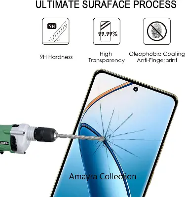 Picture of Realme P2 Pro 5G Full Glue 9D Curved Tempered Glass Screen Protector Edge to Edge Fit Protection Tempered Glass (Black)