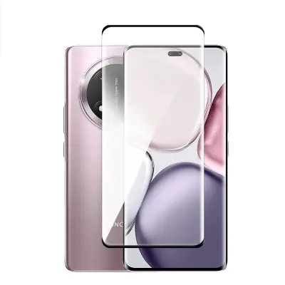 Picture of Honor X9C 5G  Full Glue 9D Curved Tempered Glass Screen Protector Edge to Edge Fit Protection Tempered Glass (Black)
