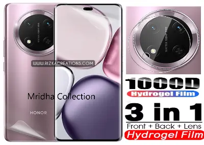 Picture of 3in1 Protector Combo Pack for Honor X9C 5G (Front Hydrogel Screen Protector Poly + Back Hydrogel Poly Protector + Camera Lens Protector)