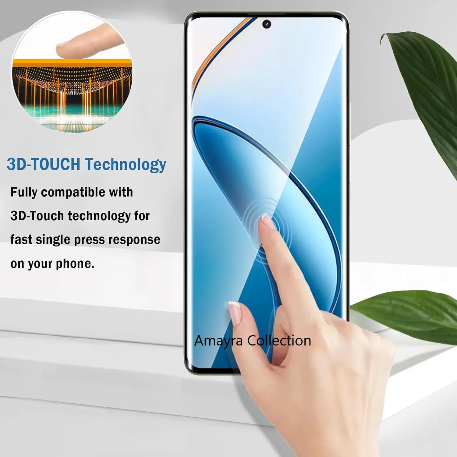 Picture of Realme P2 Pro 5G (A+ GRADE) Premium UV Tempered Glass Screen Protector Curved with Liquid Glue and UV Light -Transparent Clear