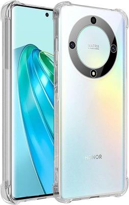Picture of Honor X9A 5G Silicone Clear Case Soft Flexible TPU Rubber Bumper Shockproof Corners Transparent Clear Back Cover