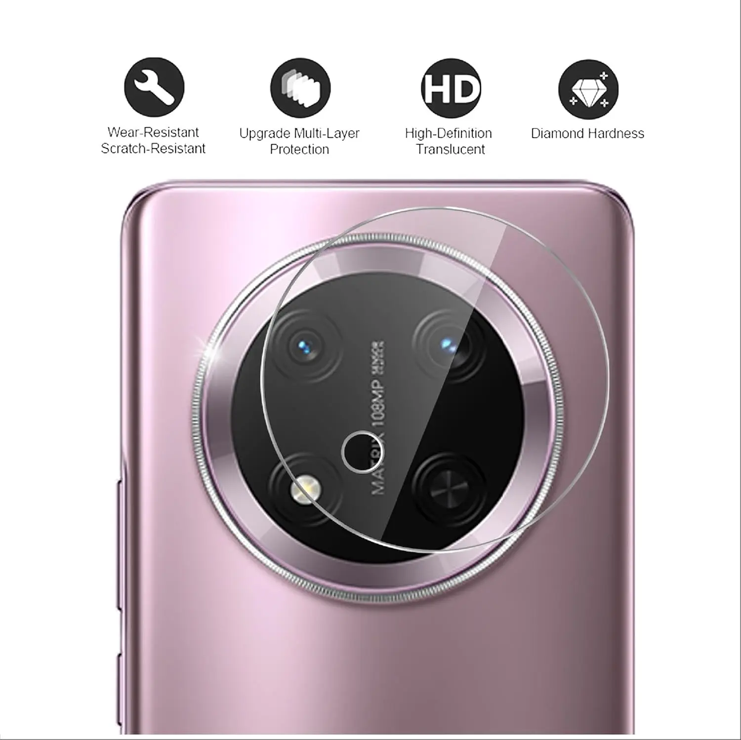 Picture of Honor X9C 5G Back Camera Lens Screen Protector Rear Camera Lens Screen Protector,Upgraded HD,Clear Scratch Resistant(Nano Poly)