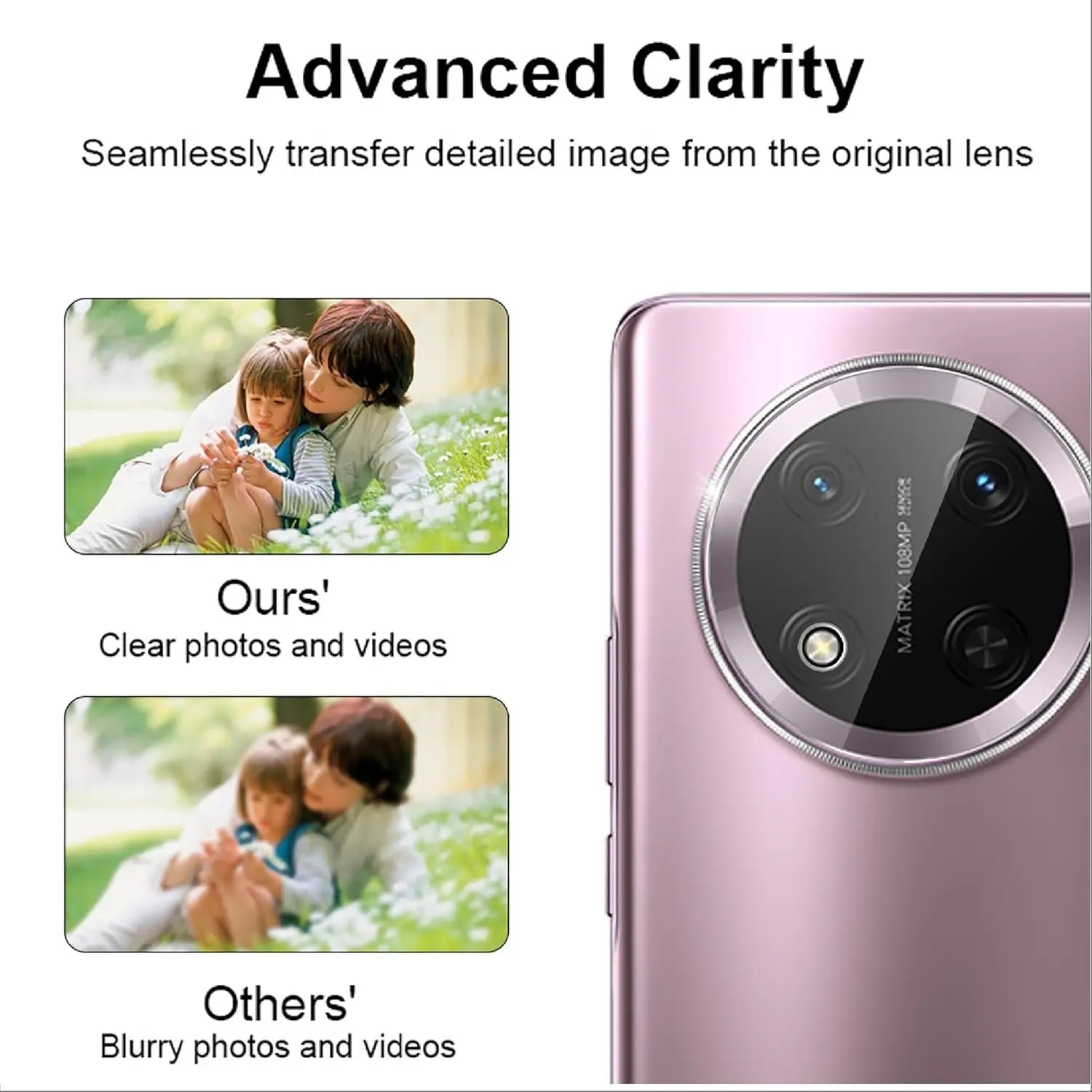 Picture of Honor X9C 5G Back Camera Lens Screen Protector Rear Camera Lens Screen Protector,Upgraded HD,Clear Scratch Resistant(Nano Poly)