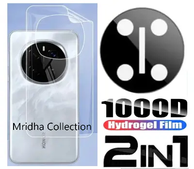 Picture of 2in1 Back Protector Combo Pack for Honor X9C 5G (Back Hydrogel Poly Protector + 3D Camera Lens Protector Glass)