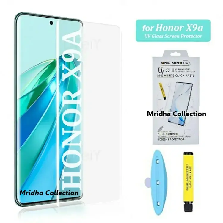 Picture of 3in1 Protector Combo Pack for Honor X9A 5G (A+ GRADE) UV Glass Screen Protector + Back Protector Film + 3D Camera Glass Protector)
