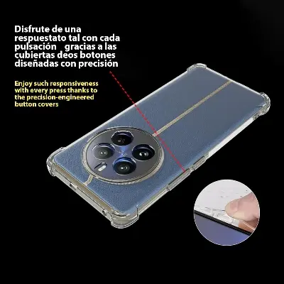 Picture of Realme 12 Pro+ 5G / Realme 12 Pro Plus 5G Silicone Clear Case Soft Flexible TPU Rubber Bumper Shockproof Corners Transparent Clear Back Cover