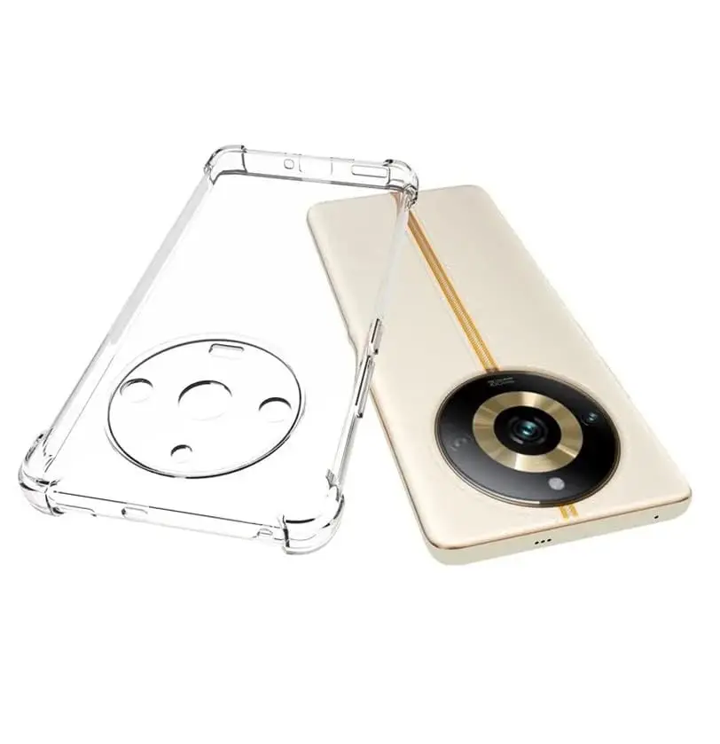 Picture of Realme 11 Pro 5G Silicone Clear Case Soft Flexible TPU Rubber Bumper Shockproof Corners Transparent Clear Back Cover