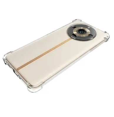 Picture of Realme 11 Pro 5G Silicone Clear Case Soft Flexible TPU Rubber Bumper Shockproof Corners Transparent Clear Back Cover