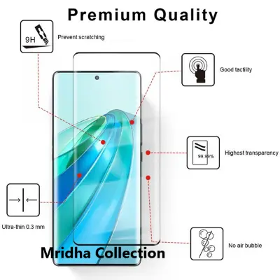 Picture of Honor X9A 5G Full Glue 9D Curved Tempered Glass Screen Protector Edge to Edge Fit Protection Tempered Glass (Black)