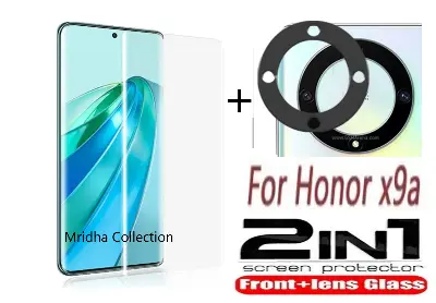 Picture of 2in1 Protector Combo Pack for Honor X9A 5G (A+ GRADE) UV Glass Screen Protector + 3D Camera Protector Lens