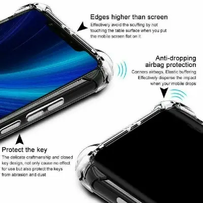 Picture of Realme 10 Pro+ 5G / Realme 10 Pro Plus 5G Silicone Clear Case Soft Flexible TPU Rubber Bumper Shockproof Corners Transparent Clear Back Cover