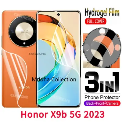 Picture of 3in1 Protector Combo Pack for Honor X9B 5G (Front Hydrogel Screen Protector Poly + Back Hydrogel Poly Protector + 3D Camera Lens Protector)