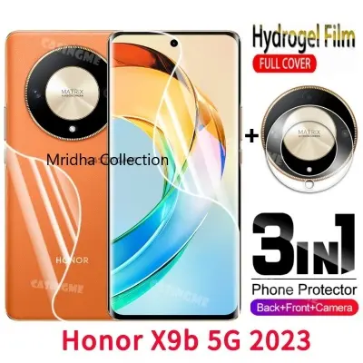 Picture of 3in1 Protector Combo Pack for Honor X9B 5G (Front Hydrogel Screen Protector Poly + Back Hydrogel Poly Protector + Camera Lens Protector)