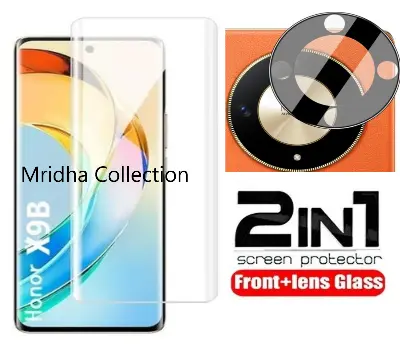 Picture of 2in1 Protector Combo Pack for Honor X9B 5G (A+ GRADE) UV Glass Screen Protector + 3D Camera Protector Lens
