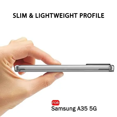 Picture of Samsung Galaxy A35 Silicone Clear Case Soft Flexible TPU Rubber Bumper Shockproof Corners Transparent Clear Back Cover