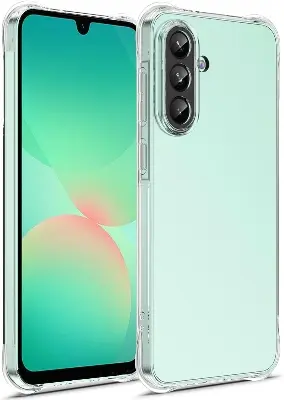 Picture of Samsung Galaxy A26 Silicone Clear Case Soft Flexible TPU Rubber Bumper Shockproof Corners Transparent Clear Back Cover
