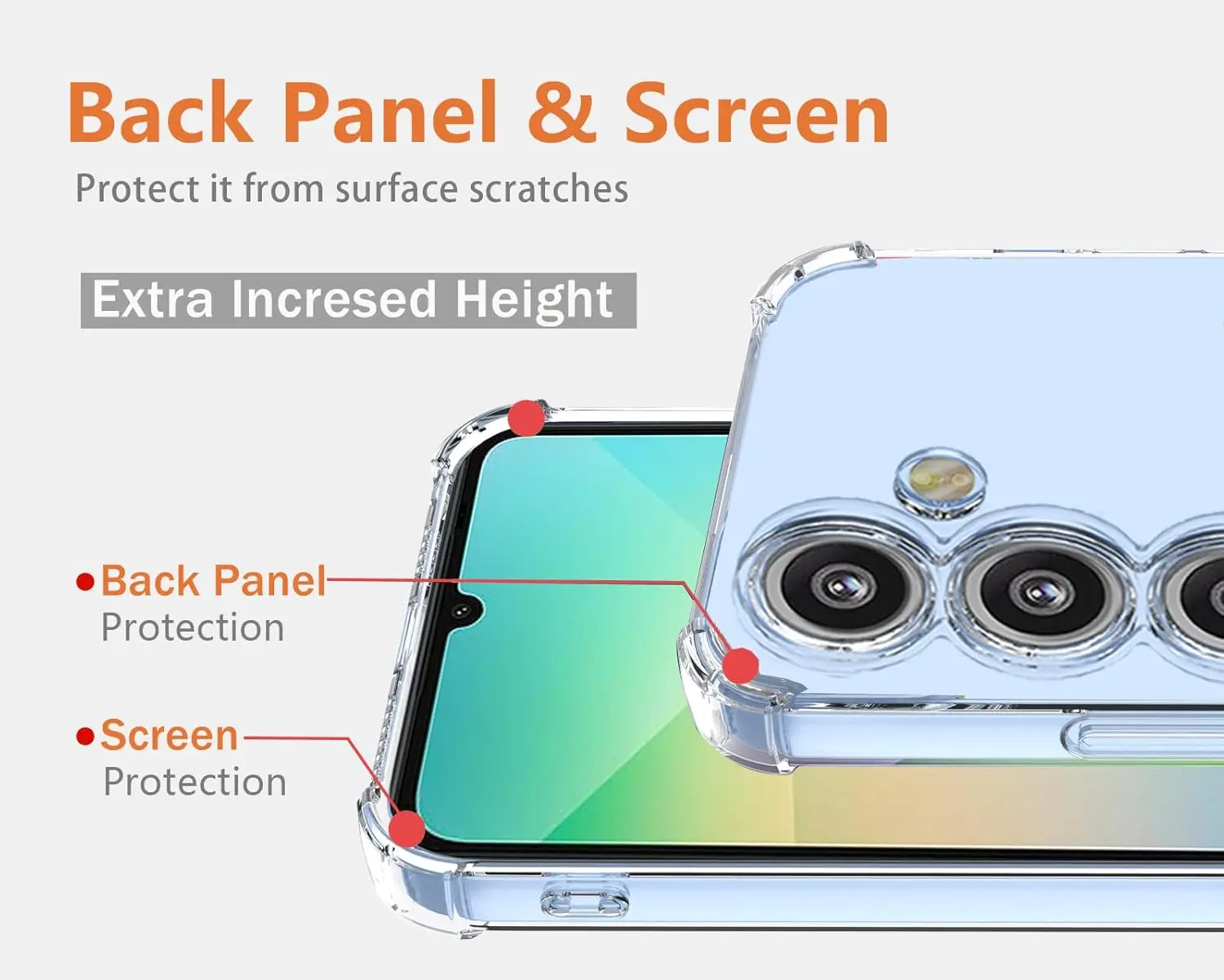 Picture of Samsung Galaxy A26 Silicone Clear Case Soft Flexible TPU Rubber Bumper Shockproof Corners Transparent Clear Back Cover