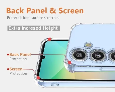 Picture of Samsung Galaxy A26 Silicone Clear Case Soft Flexible TPU Rubber Bumper Shockproof Corners Transparent Clear Back Cover