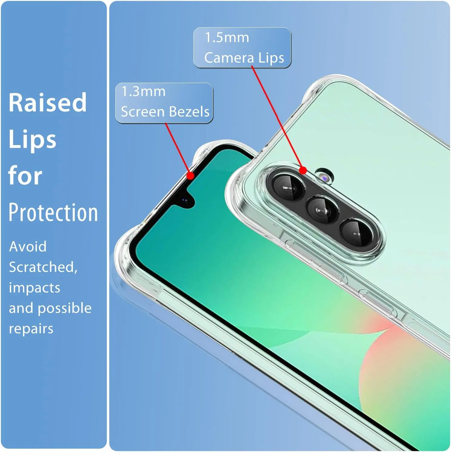 Picture of Samsung Galaxy A26 Silicone Clear Case Soft Flexible TPU Rubber Bumper Shockproof Corners Transparent Clear Back Cover