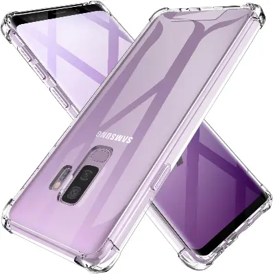 Picture of Samsung Galaxy S9+ / Samsung Galaxy S9 Plus Silicone Clear Case Soft Flexible TPU Rubber Bumper Shockproof Corners Transparent Clear Back Cover