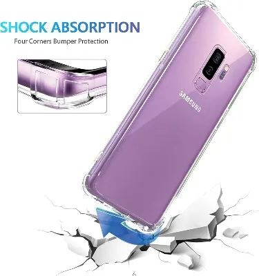 Picture of Samsung Galaxy S9+ / Samsung Galaxy S9 Plus Silicone Clear Case Soft Flexible TPU Rubber Bumper Shockproof Corners Transparent Clear Back Cover