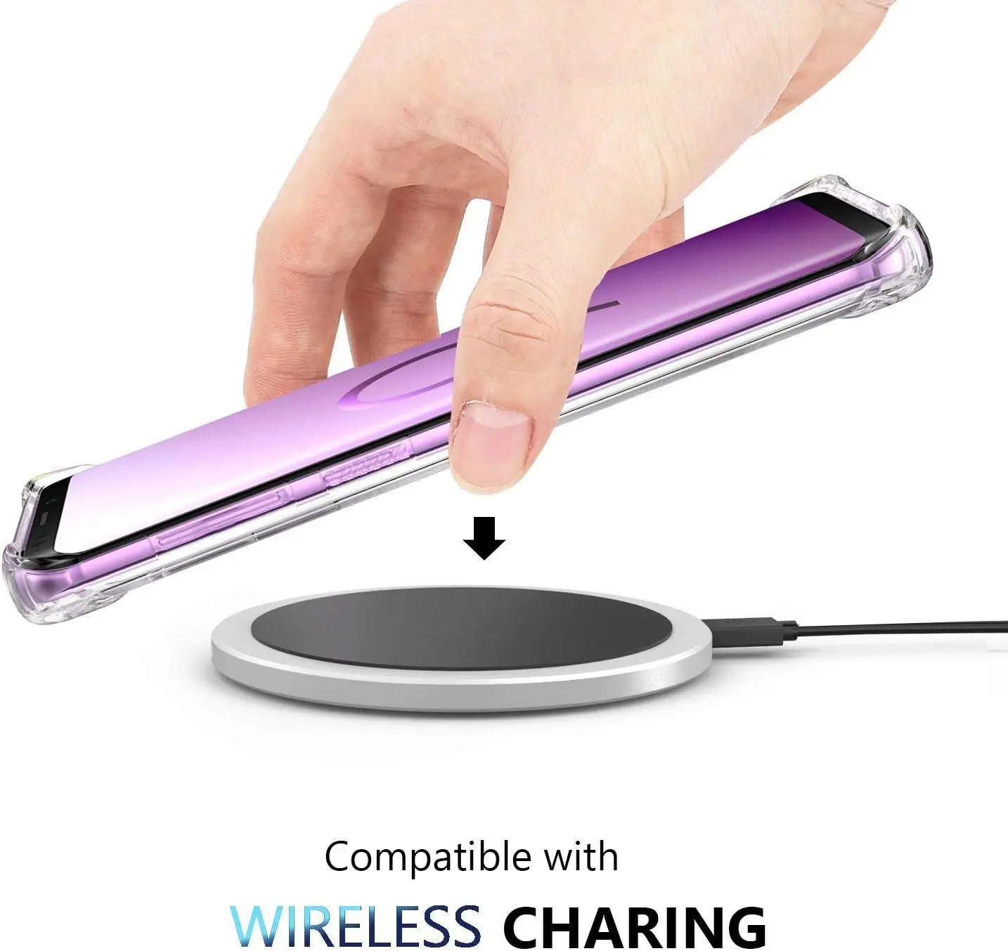 Picture of Samsung Galaxy S9 Silicone Clear Case Soft Flexible TPU Rubber Bumper Shockproof Corners Transparent Clear Back Cover
