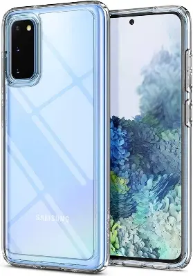 Picture of Samsung Galaxy S20 Silicone Clear Case Soft Flexible TPU Rubber Bumper Shockproof Corners Transparent Clear Back Cover