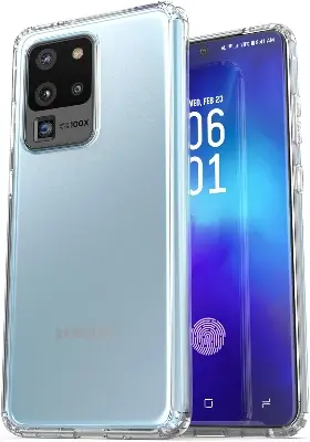 Picture of Samsung Galaxy S20 Ultra Silicone Clear Case Soft Flexible TPU Rubber Bumper Shockproof Corners Transparent Clear Back Cover