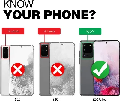 Picture of Samsung Galaxy S20 Ultra Silicone Clear Case Soft Flexible TPU Rubber Bumper Shockproof Corners Transparent Clear Back Cover