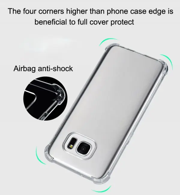 Picture of Samsung Galaxy S7 Edge Silicone Clear Case Soft Flexible TPU Rubber Bumper Shockproof Corners Transparent Clear Back Cover