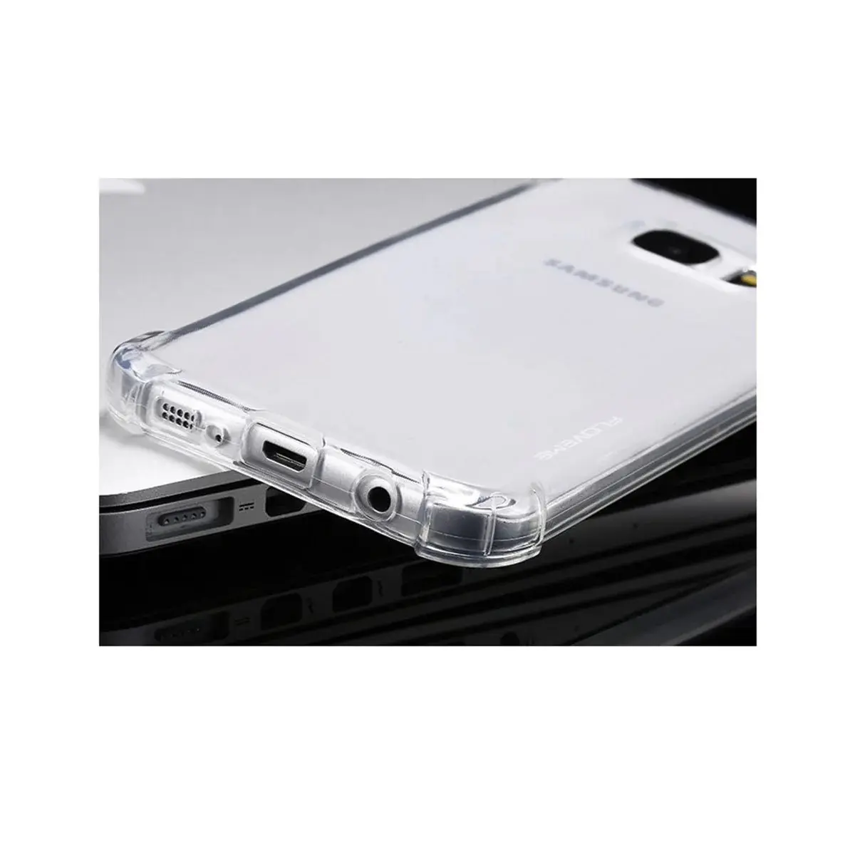 Picture of Samsung Galaxy S7 Edge Silicone Clear Case Soft Flexible TPU Rubber Bumper Shockproof Corners Transparent Clear Back Cover