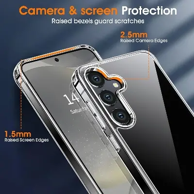 Picture of Samsung Galaxy S24+ 5G / Samsung Galaxy S24 Plus 5G Silicone Clear Case Soft Flexible TPU Rubber Bumper Shockproof Corners Transparent Clear Back Cover