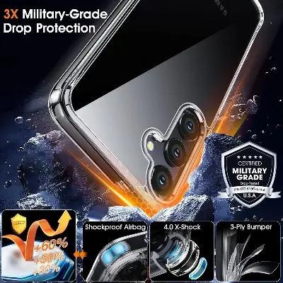 Picture of Samsung Galaxy S24+ 5G / Samsung Galaxy S24 Plus 5G Silicone Clear Case Soft Flexible TPU Rubber Bumper Shockproof Corners Transparent Clear Back Cover