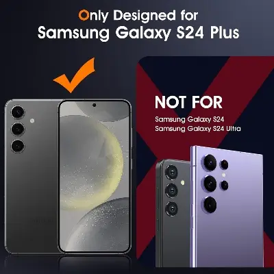Picture of Samsung Galaxy S24+ 5G / Samsung Galaxy S24 Plus 5G Silicone Clear Case Soft Flexible TPU Rubber Bumper Shockproof Corners Transparent Clear Back Cover