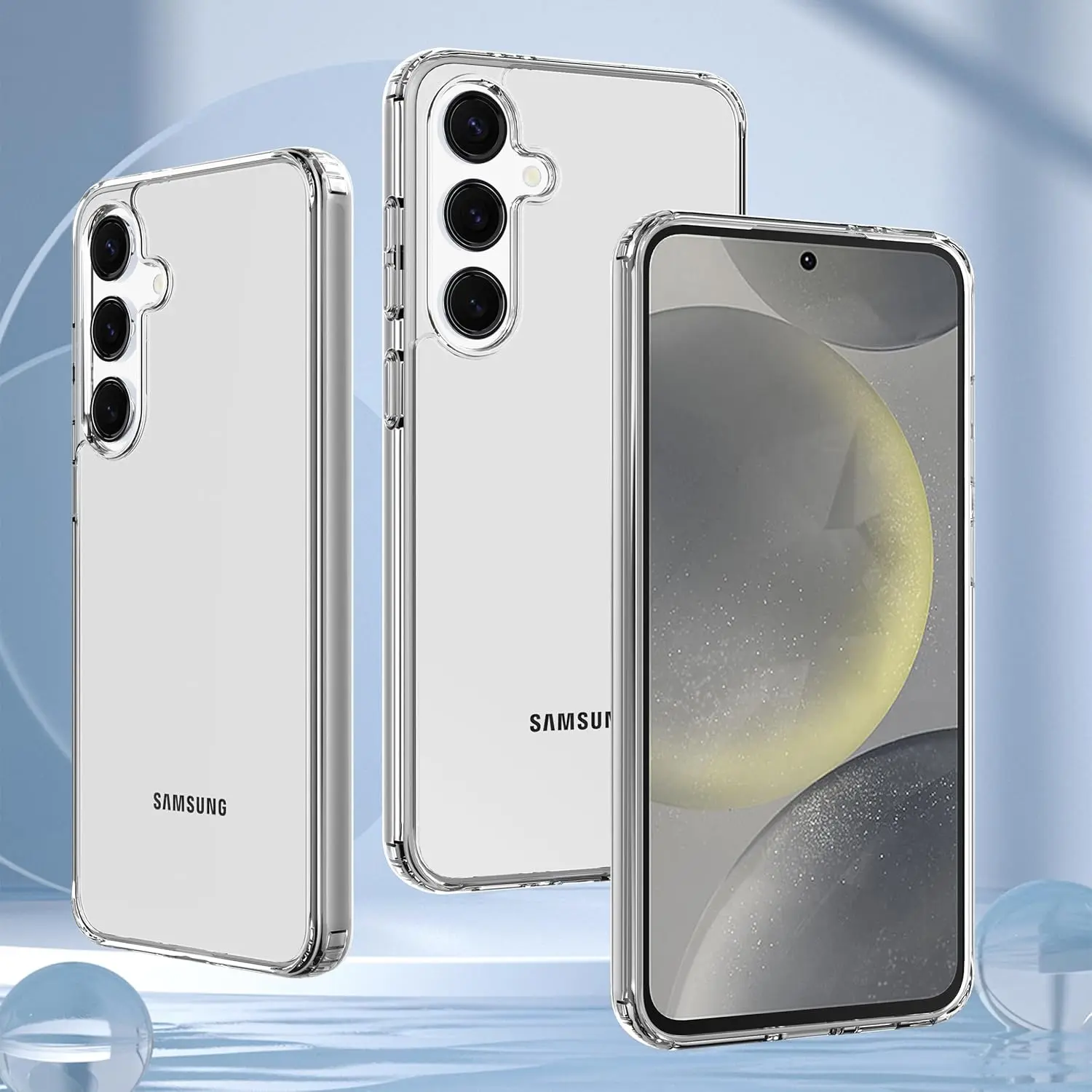 Picture of Samsung Galaxy S25+ 5G / Samsung Galaxy S25 Plus 5G Silicone Clear Case Soft Flexible TPU Rubber Bumper Shockproof Corners Transparent Clear Back Cover