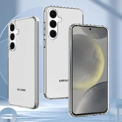 Picture of Samsung Galaxy S25+ 5G / Samsung Galaxy S25 Plus 5G Silicone Clear Case Soft Flexible TPU Rubber Bumper Shockproof Corners Transparent Clear Back Cover