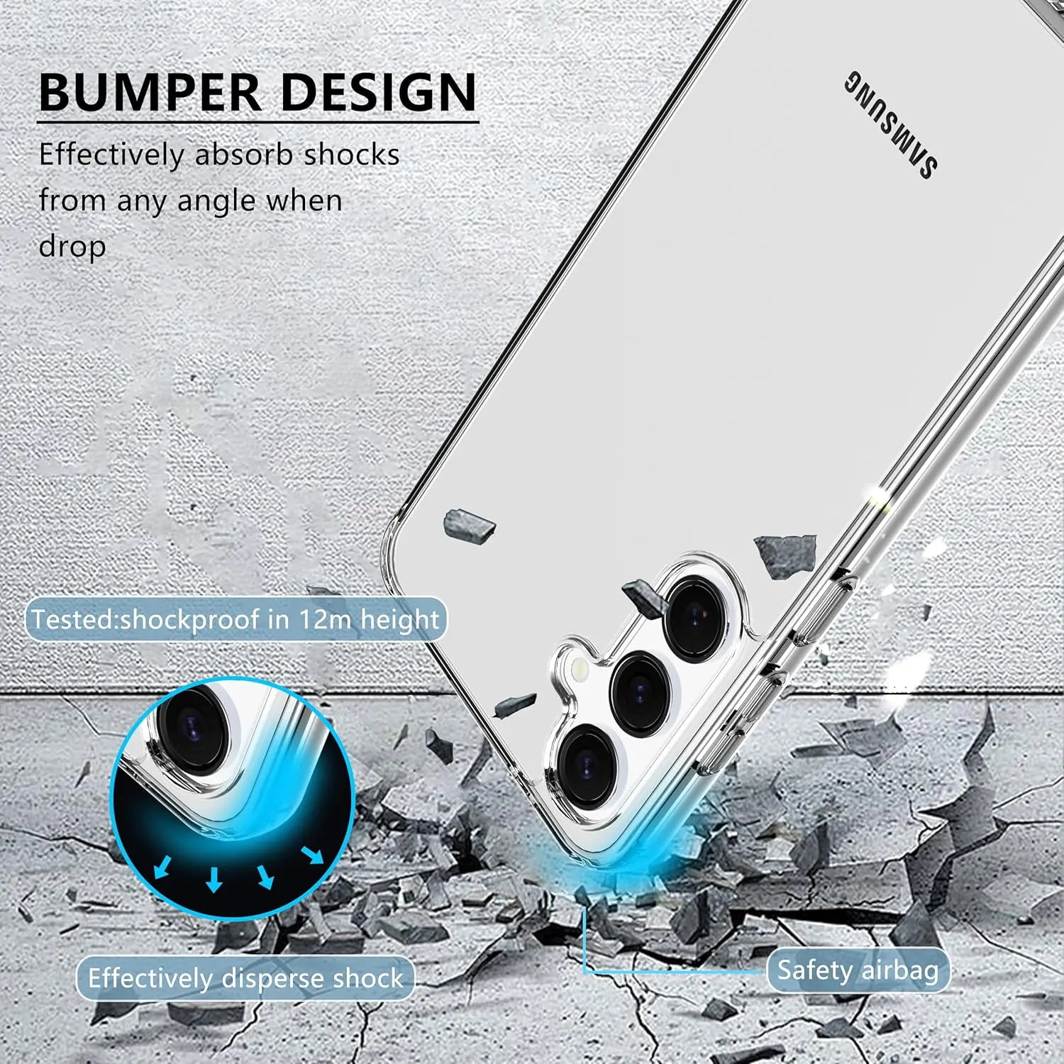 Picture of Samsung Galaxy S25+ 5G / Samsung Galaxy S25 Plus 5G Silicone Clear Case Soft Flexible TPU Rubber Bumper Shockproof Corners Transparent Clear Back Cover