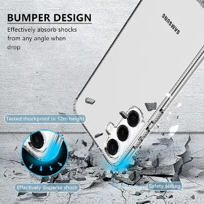 Picture of Samsung Galaxy S25+ 5G / Samsung Galaxy S25 Plus 5G Silicone Clear Case Soft Flexible TPU Rubber Bumper Shockproof Corners Transparent Clear Back Cover