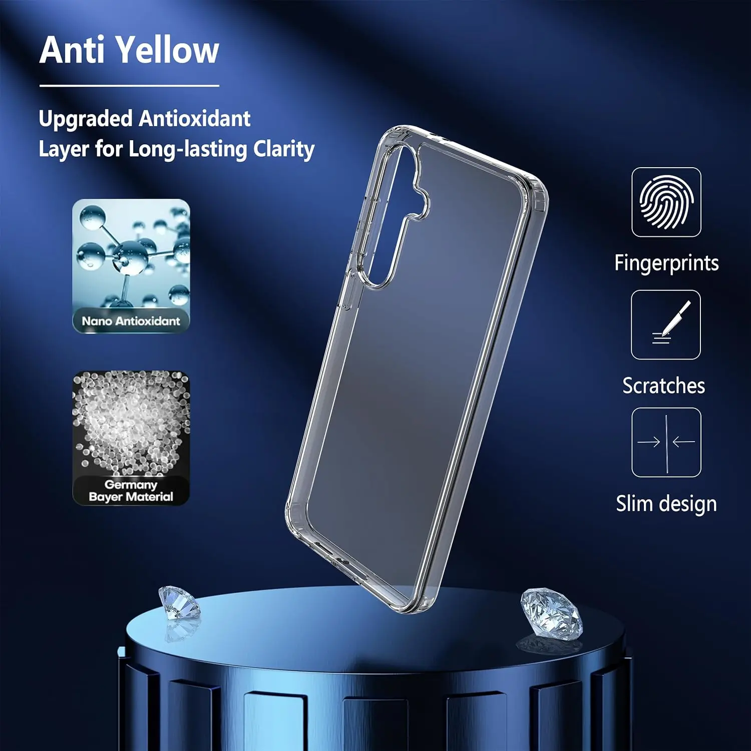 Picture of Samsung Galaxy S25+ 5G / Samsung Galaxy S25 Plus 5G Silicone Clear Case Soft Flexible TPU Rubber Bumper Shockproof Corners Transparent Clear Back Cover