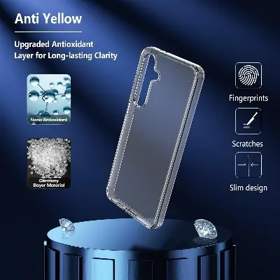 Picture of Samsung Galaxy S25+ 5G / Samsung Galaxy S25 Plus 5G Silicone Clear Case Soft Flexible TPU Rubber Bumper Shockproof Corners Transparent Clear Back Cover