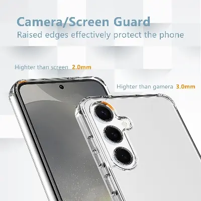 Picture of Samsung Galaxy S25+ 5G / Samsung Galaxy S25 Plus 5G Silicone Clear Case Soft Flexible TPU Rubber Bumper Shockproof Corners Transparent Clear Back Cover