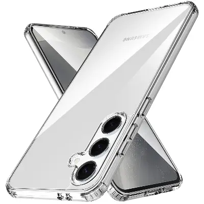 Picture of Samsung Galaxy S25 5G Silicone Clear Case Soft Flexible TPU Rubber Bumper Shockproof Corners Transparent Clear Back Cover