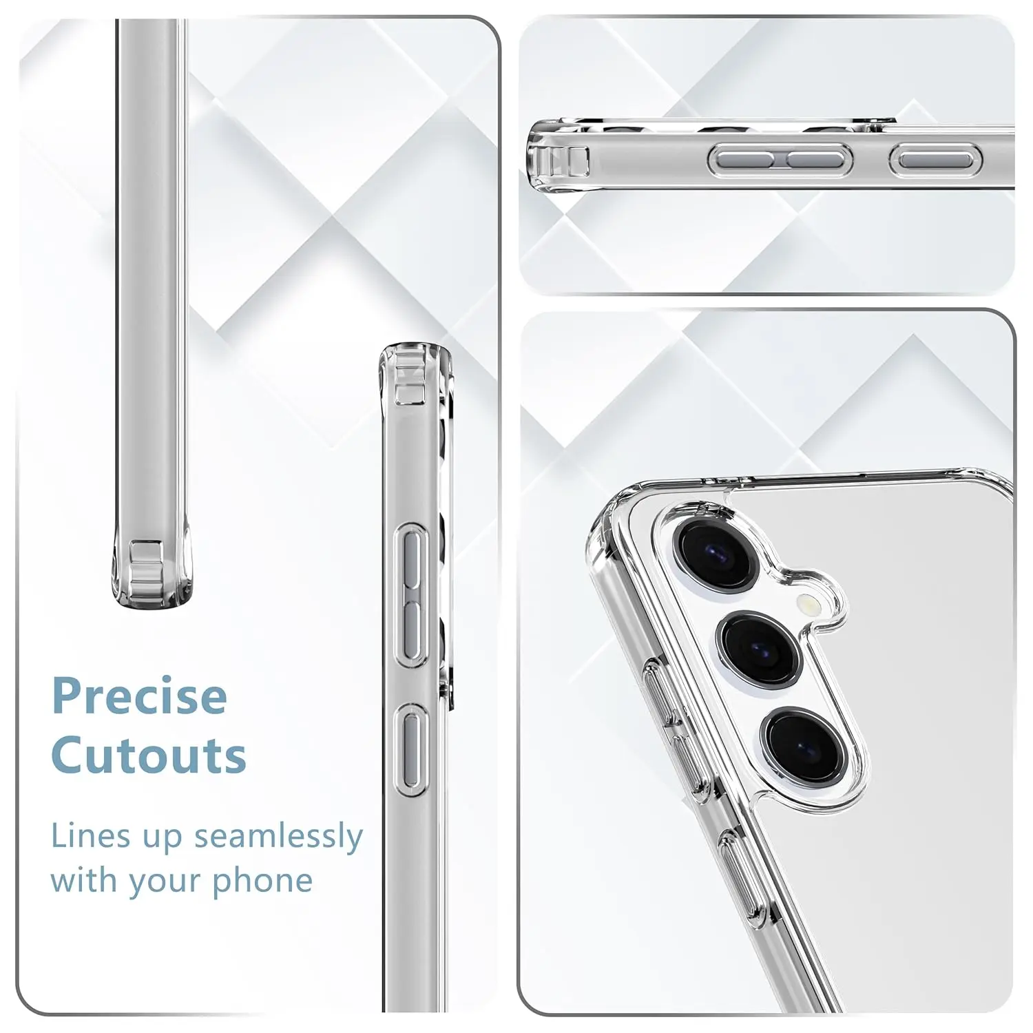 Picture of Samsung Galaxy S25 5G Silicone Clear Case Soft Flexible TPU Rubber Bumper Shockproof Corners Transparent Clear Back Cover