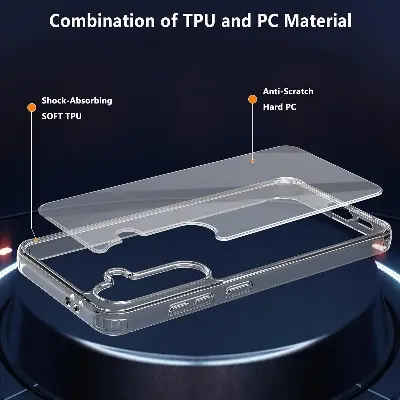 Picture of Samsung Galaxy S25 5G Silicone Clear Case Soft Flexible TPU Rubber Bumper Shockproof Corners Transparent Clear Back Cover