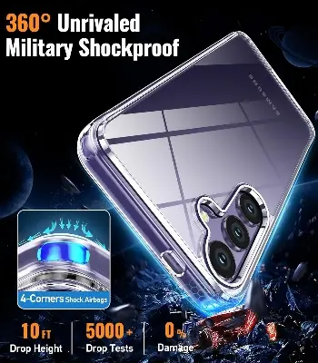 Picture of Samsung Galaxy S24 5G Silicone Clear Case Soft Flexible TPU Rubber Bumper Shockproof Corners Transparent Clear Back Cover