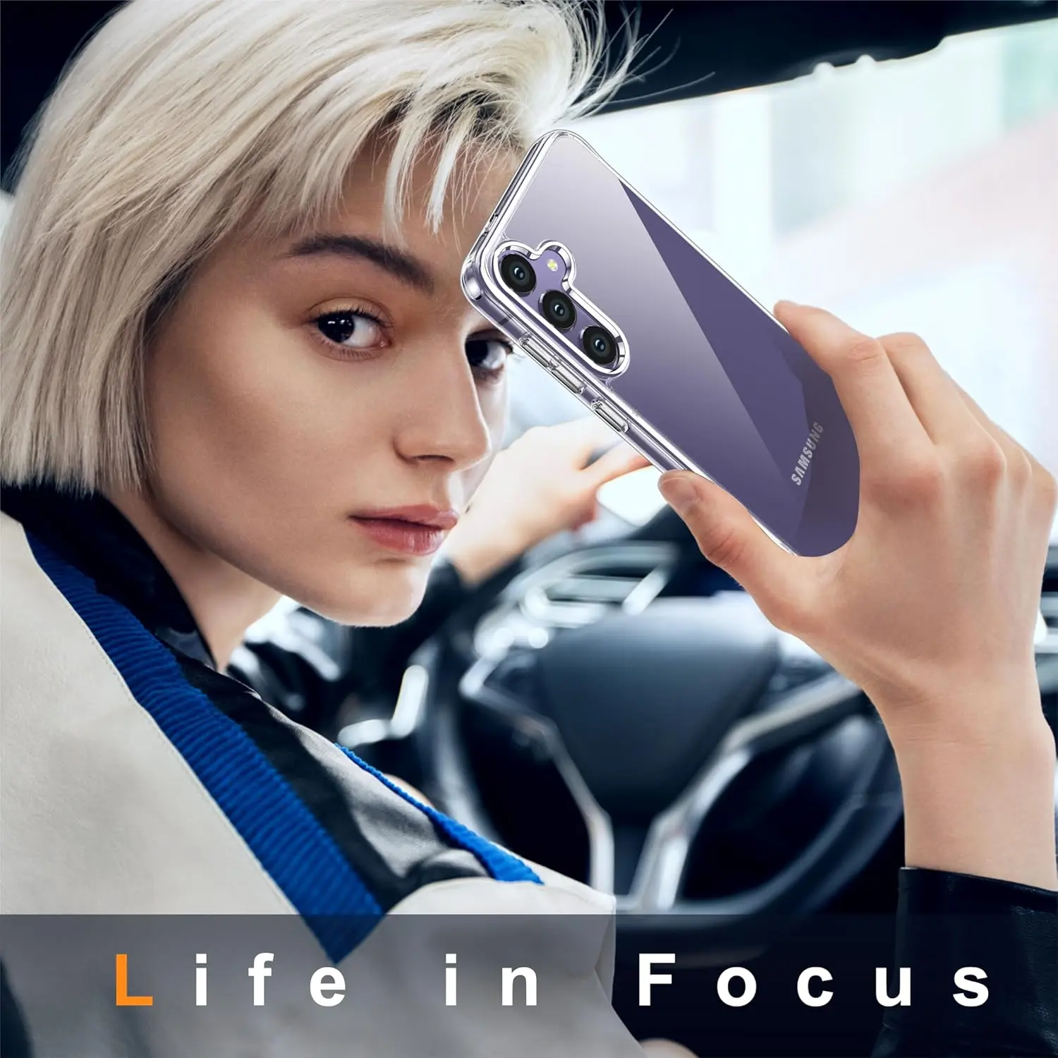 Picture of Samsung Galaxy S24 5G Silicone Clear Case Soft Flexible TPU Rubber Bumper Shockproof Corners Transparent Clear Back Cover