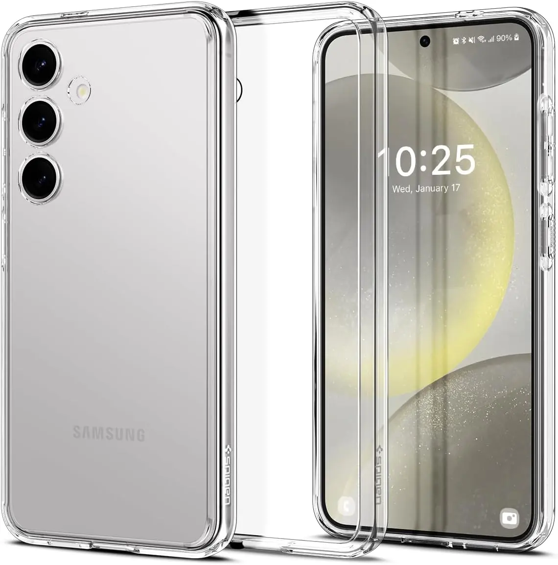 Picture of Samsung Galaxy S24 FE 5G Silicone Clear Case Soft Flexible TPU Rubber Bumper Shockproof Corners Transparent Clear Back Cover