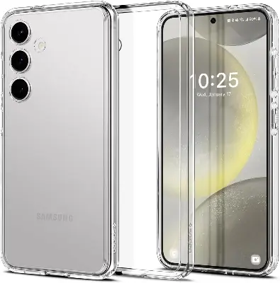 Picture of Samsung Galaxy S24 FE 5G Silicone Clear Case Soft Flexible TPU Rubber Bumper Shockproof Corners Transparent Clear Back Cover